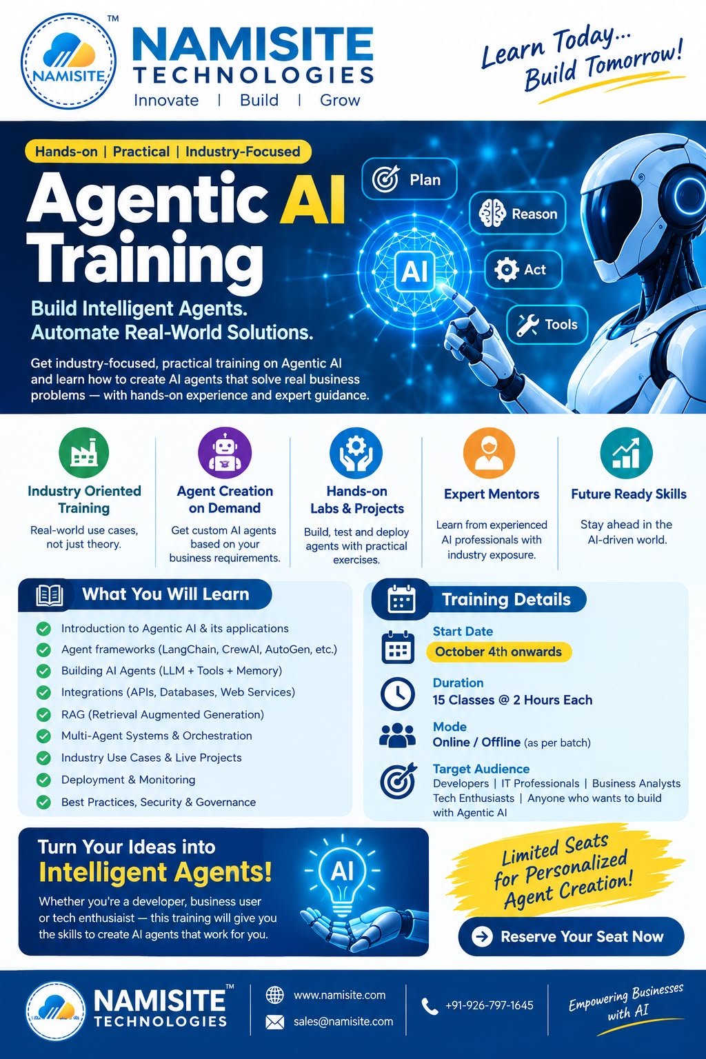 Agentic AI Training flyer